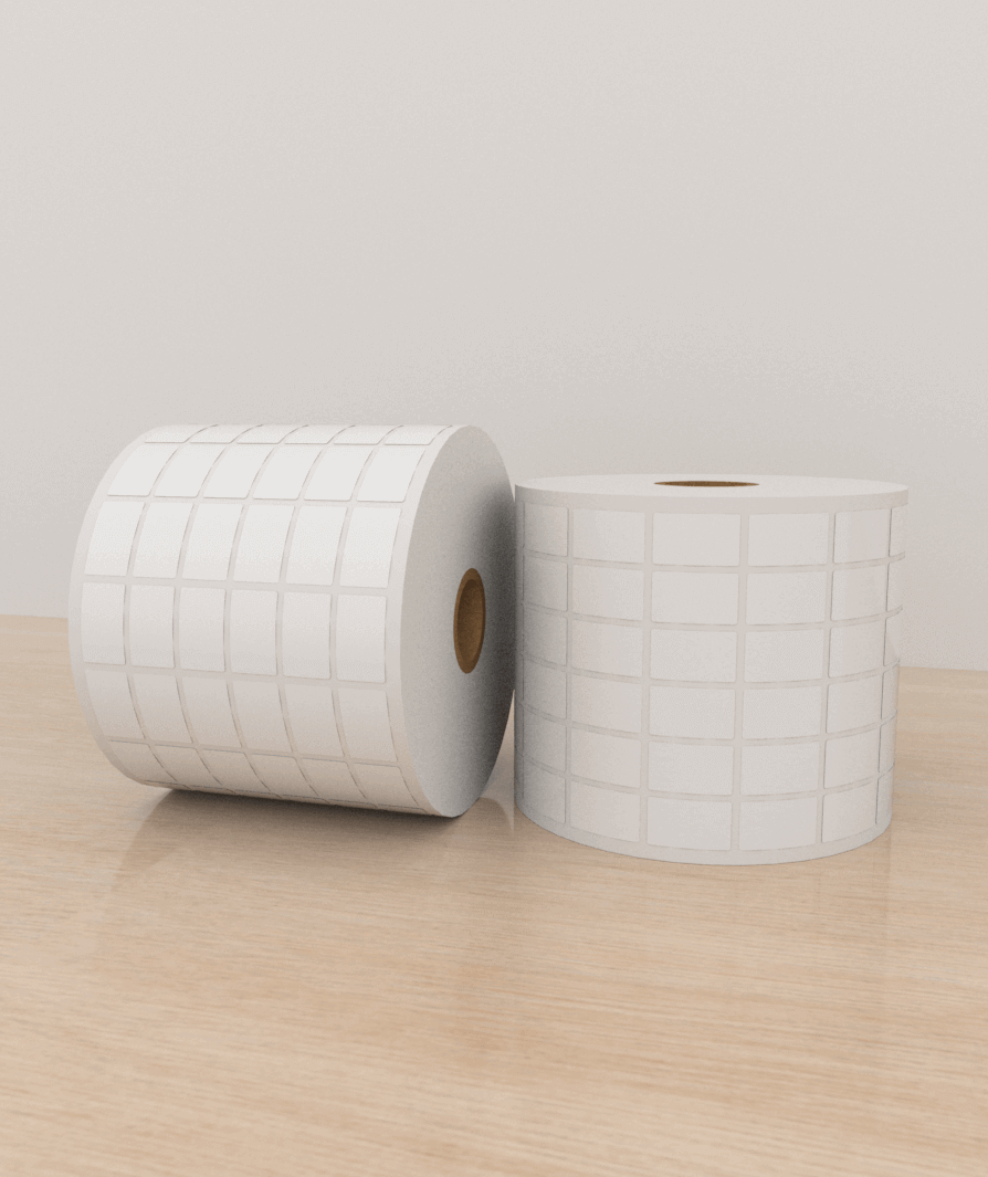 Etiquetas Papel 1,5×2,5 cm, 6 columna, core 1, 10,000 etiquetas