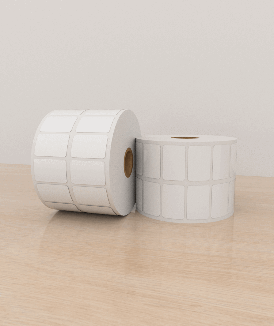 Etiquetas Papel 3,8×2,5 cm, 2 columna, core 1, 3000 etiquetas