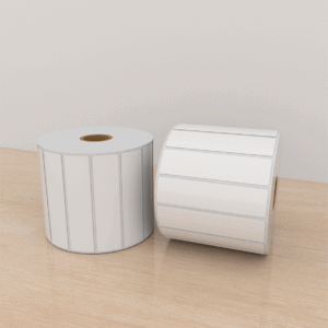 Etiquetas Papel 4×1 pulg, 1 columna, core 1, 1500 etiquetas