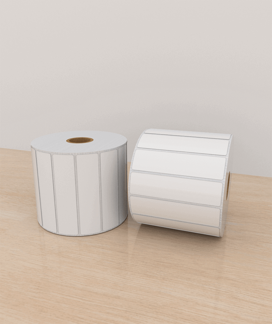 Etiquetas Papel 4×1 pulg, 1 columna, core 1, 1500 etiquetas