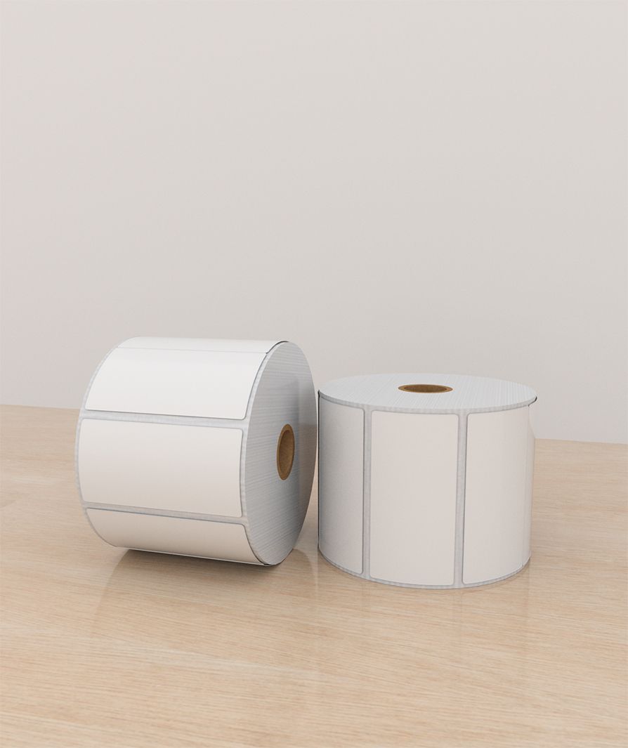 Etiquetas Papel 4×2 pulg, 1 columna, core 1, 1000 etiquetas