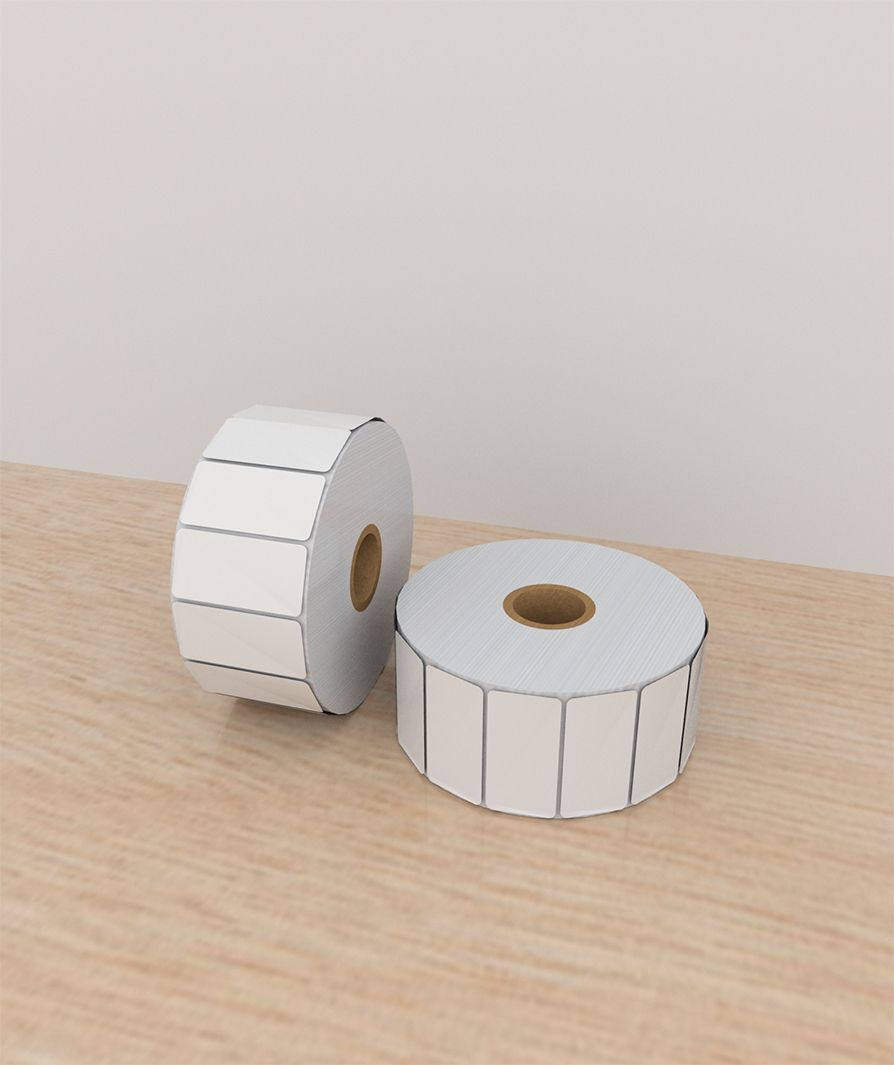 Etiquetas Poliéster 2×1 pulg, 1 columna, core 1, 1500 etiquetas