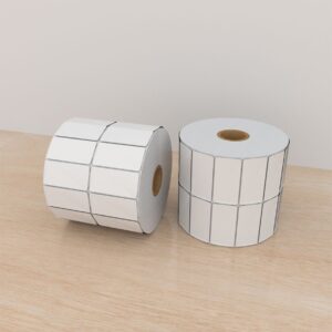 Etiquetas Poliéster 2×1 pulg, 2 columna, core 1, 3000 etiquetas