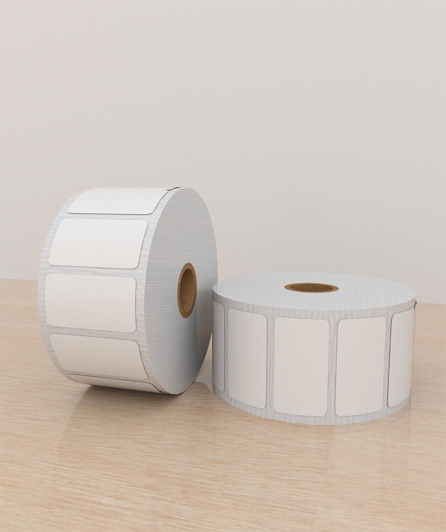 Etiquetas Poliéster 5,5×3 cm, 1 columna, core 1, 1,000 etiquetas