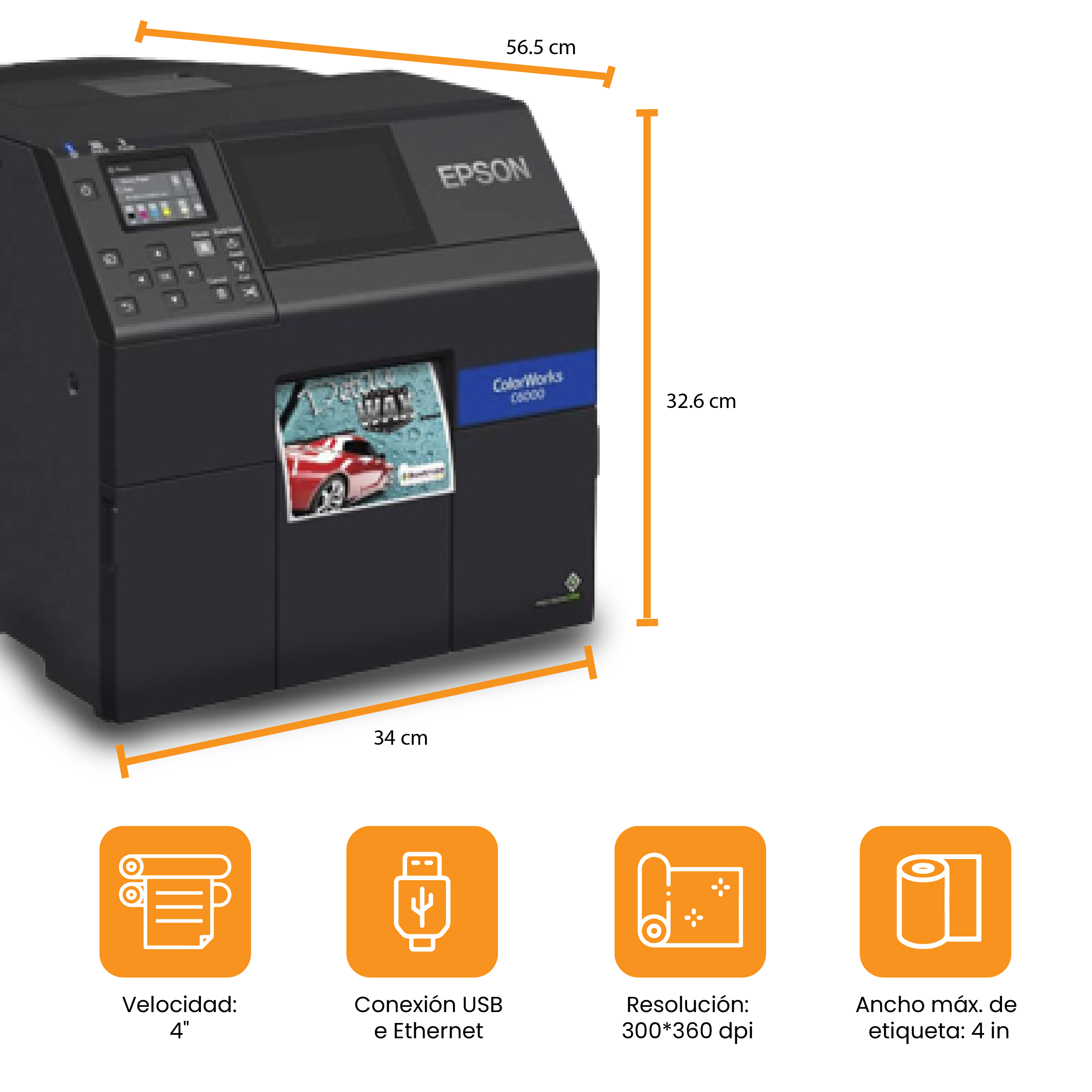 Impresora de etiquetas EPSON COLORWORKS C6000 - Image 2